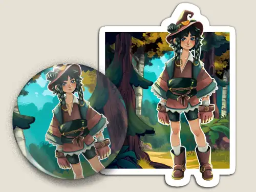 Hexe im Wald Link zum Redbubble Shop
